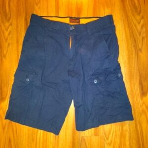 Men's Navy Cargo Shorts Wear First Size 34 Lightweight & Like New